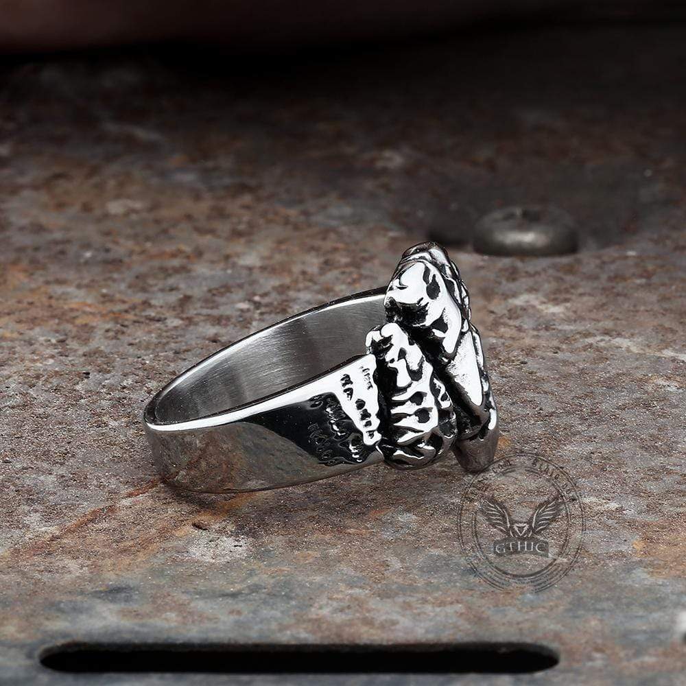 Stone Spear Arrow Stainless Steel Ring