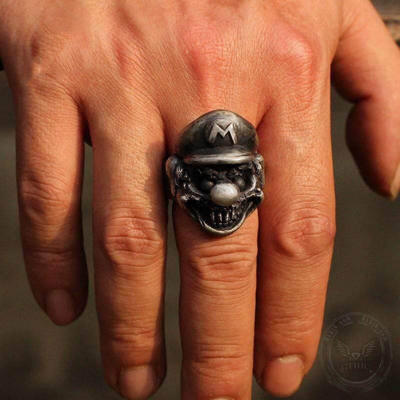 Super Mario Sterling Silver Ring 04 | Gthic.com