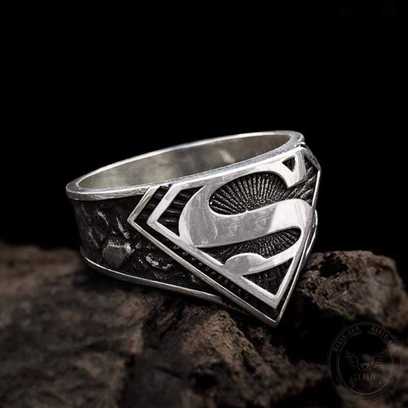 Letter "S" Sterling Silver Ring
