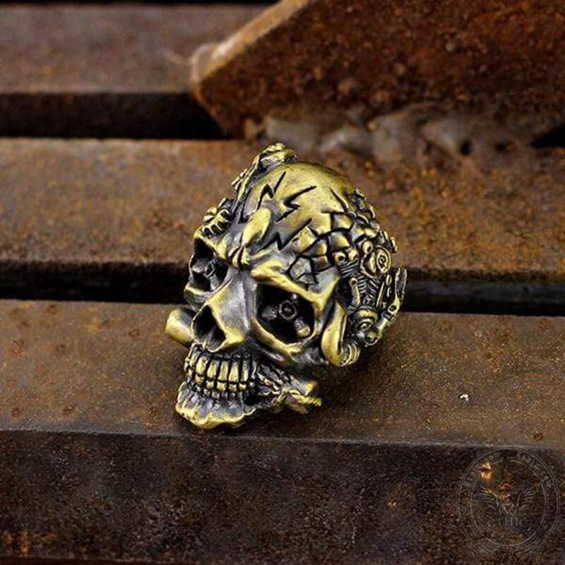 gthic ring the expendables brass skull ring 13549545816116
