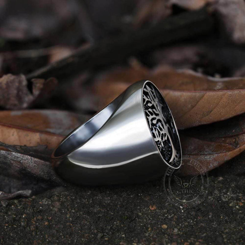 Tree Of Life Stainless Steel Viking Ring | Gthic.com