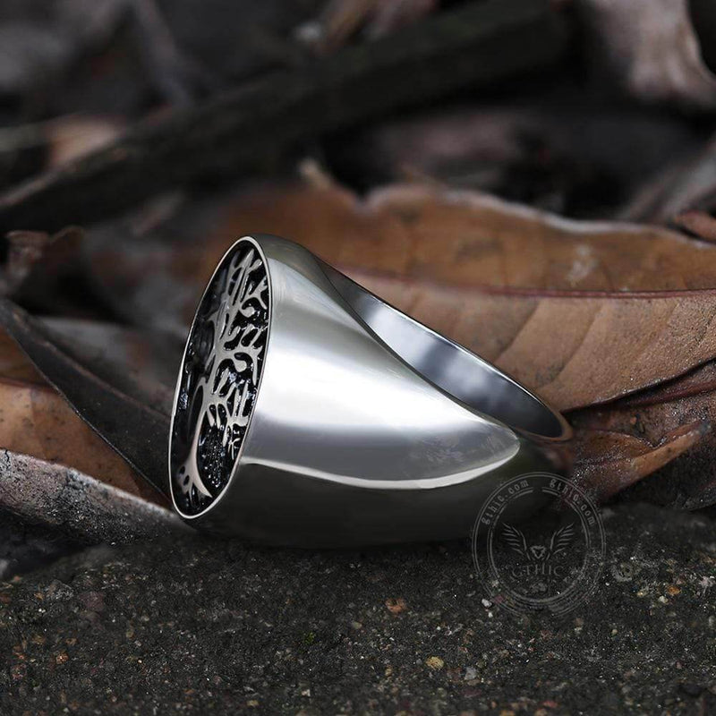 Tree Of Life Stainless Steel Viking Ring | Gthic.com