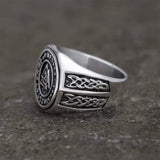 Valknut Runes Celtics Knot Stainless Steel Viking Ring | Gthic.com