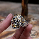 Vintage Cross Sugar Skull Ring | Gthic.com