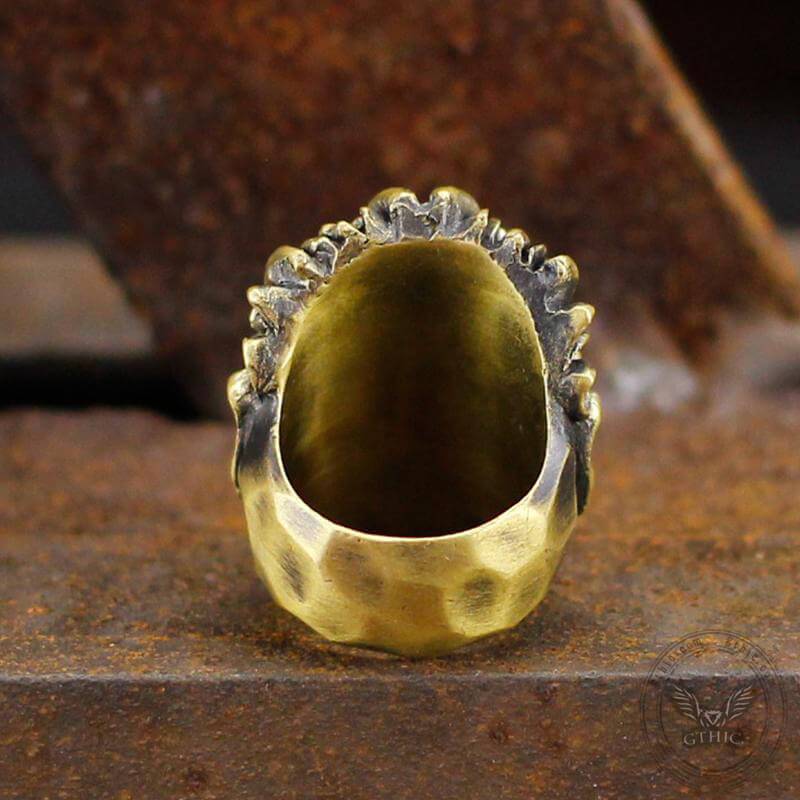 Warrior Chi You Brass Mythology Ring | Gthic.com