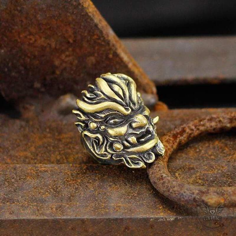 Warrior Chi You Brass Mythology Ring