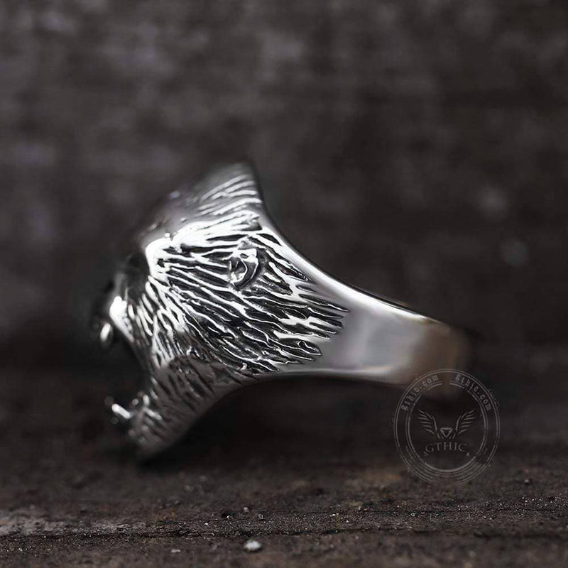 Wild Gorilla Stainless Steel Beast Ring | Gthic.com