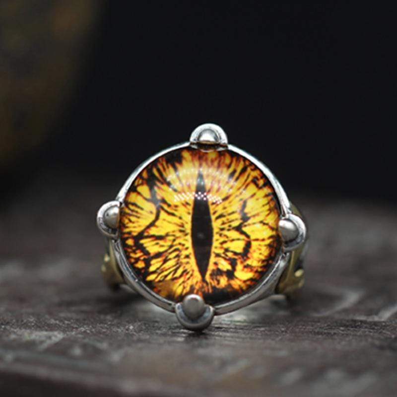 Eye Of Sauron Sterling Silver Ring