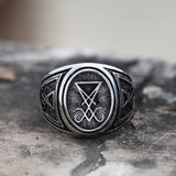 GTHIC Sigil Of Lucifer Stainless Steel Ring 03 | Gthic.com