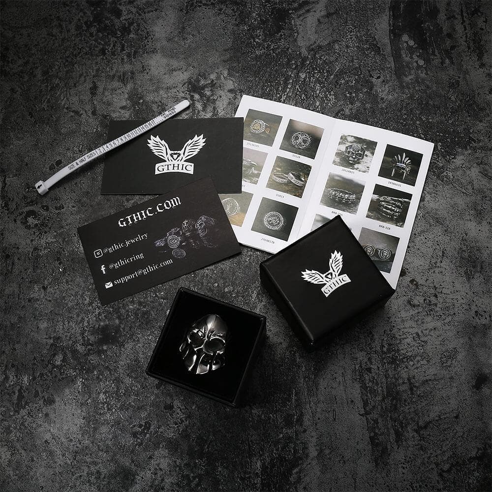 GTHIC Sparta Stainless Steel Skull Ring - GTHIC