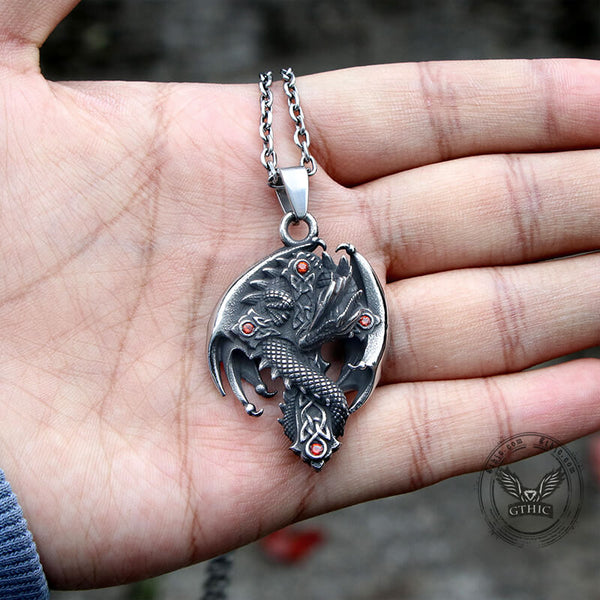 Guardian Dragon Stainless Steel Pendant