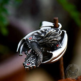 Guardian Dragon Stainless Steel Religion Pendant | Gthic.com