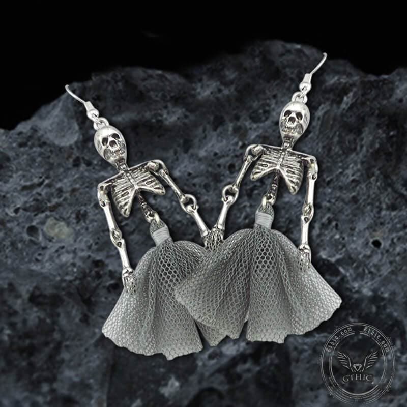 Dancing Skeletons Sterling Silver Bracelet