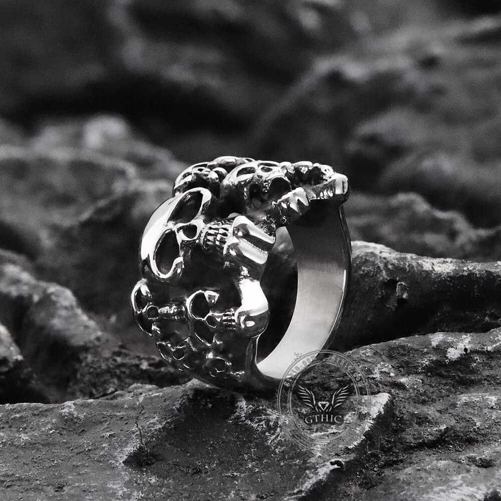 Halloween Spectre Skull roestvrijstalen ring