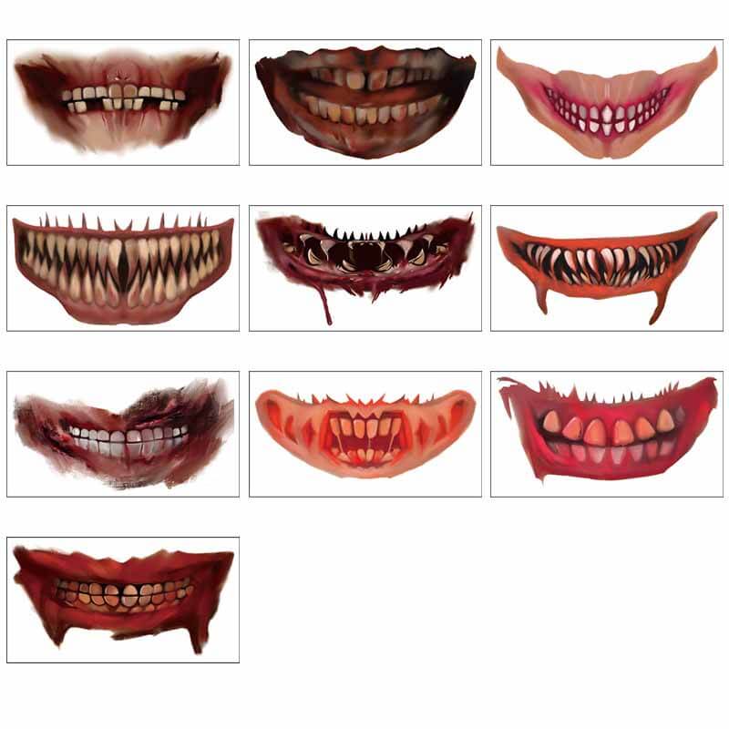 Halloween Spooky Mouth Temporary Tattoo | Gthic.com