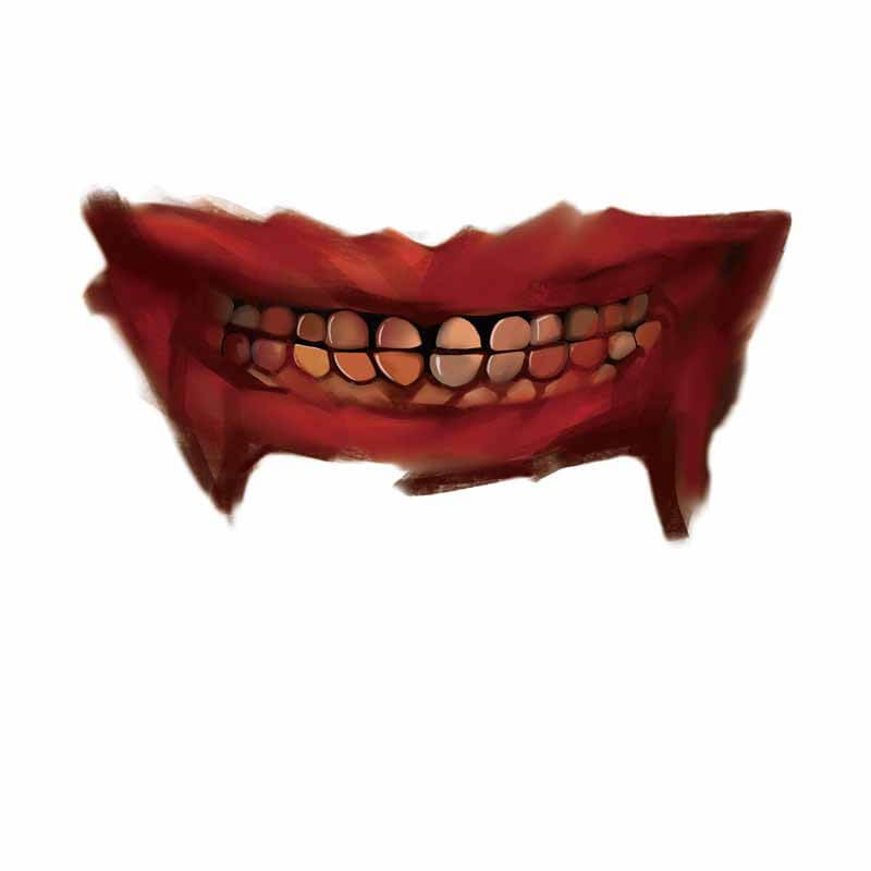 Halloween Spooky Mouth Temporary Tattoo Stickers