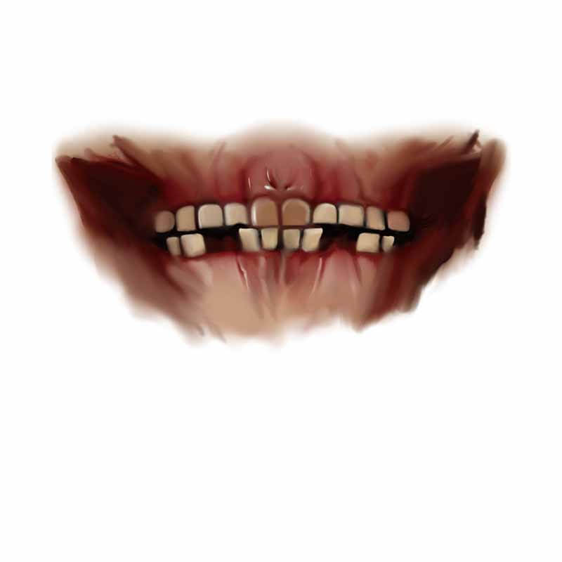 Halloween Spooky Mouth Temporary Tattoo Stickers