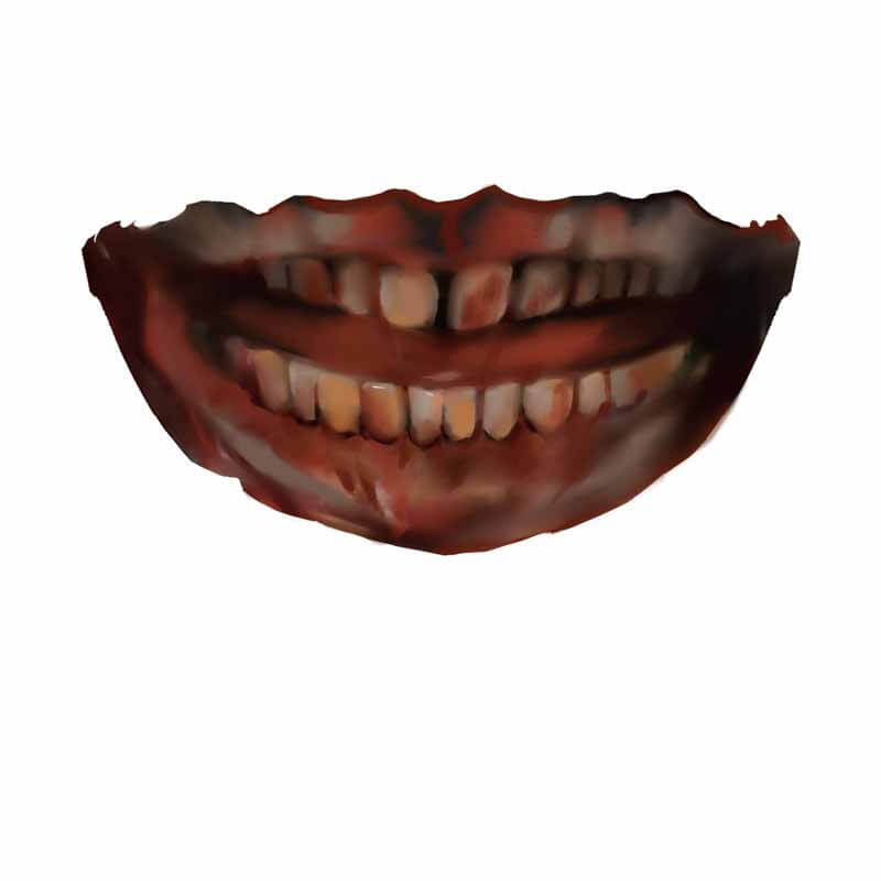 Halloween Spooky Mouth Temporary Tattoo Stickers