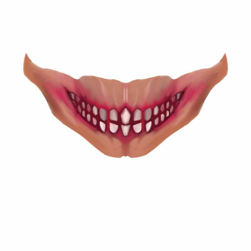 Halloween Spooky Mouth Temporary Tattoo Stickers