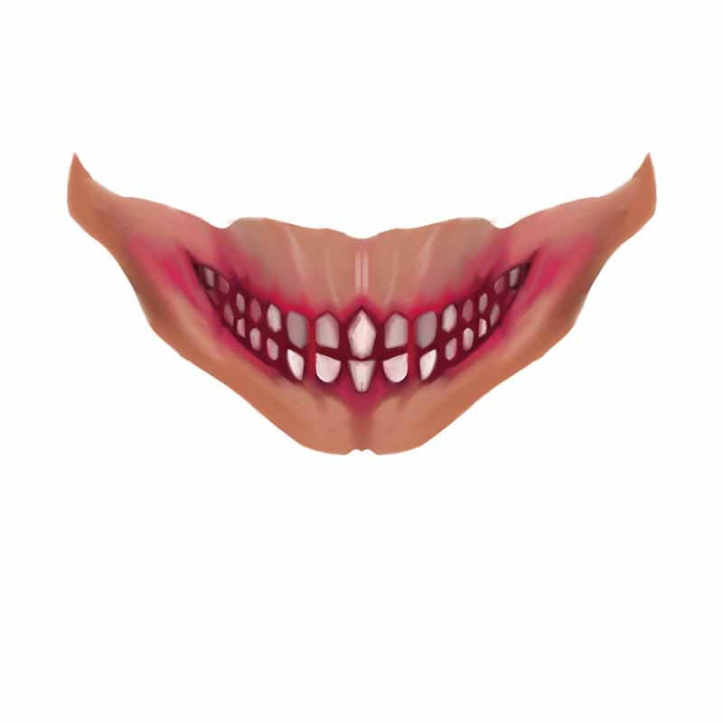 Halloween Spooky Mouth Temporary Tattoo Stickers