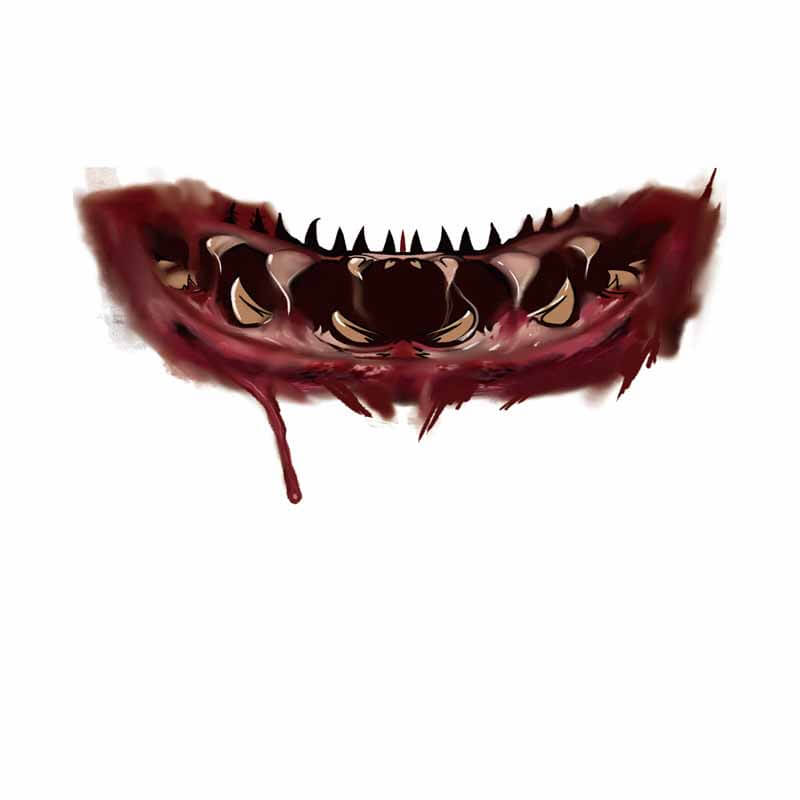 Halloween Spooky Mouth Temporary Tattoo | Gthic.com