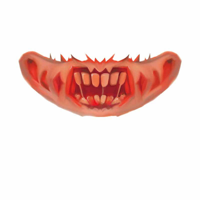 Halloween Spooky Mouth Temporary Tattoo Stickers