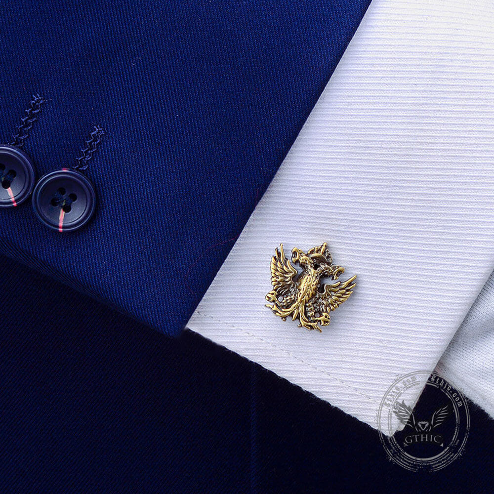 Royal Double-headed Eagle Brass Cufflinks