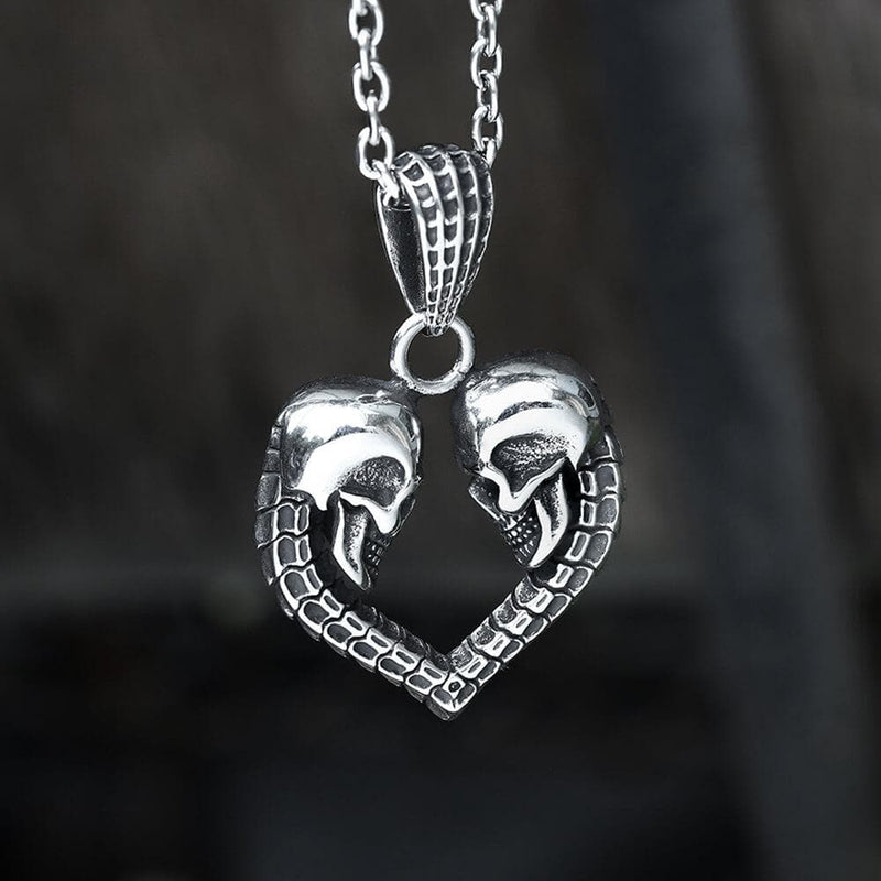 Necklace And Love Pendant - Steel