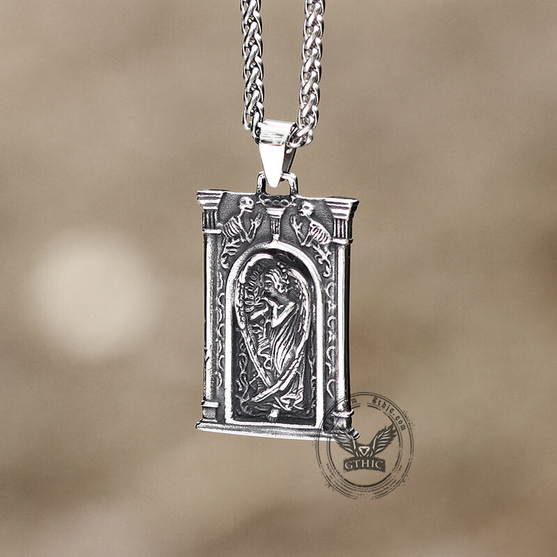 Heaven's Gate Angel Stainless Steel Pendant | Gthic.com