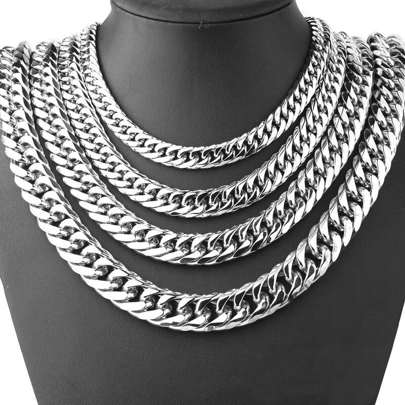 Diamond Cuban Link Stainless Steel Choker Chain – GTHIC