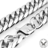 Heavy Polished Cuban Link Chain Stainless Steel Men's Necklace | Gthic.com