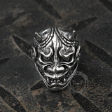 Hell Demon Mask Stainless Steel Ring | Gthic.com