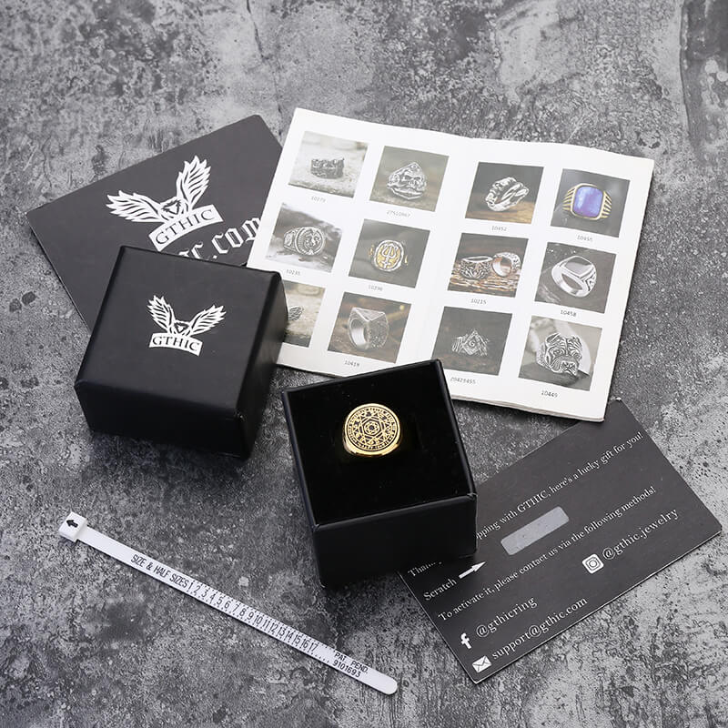 Hexagram 12 Zodiac Sign Stainless Steel Ring