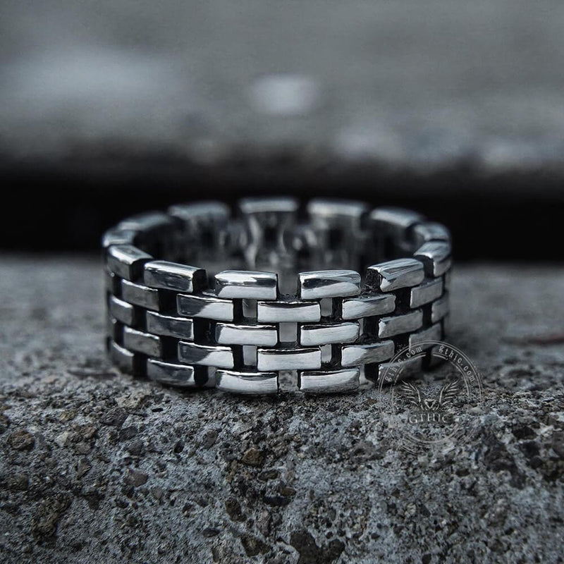 Hollow Chain Stainless Steel Ring