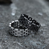 Hollow Chain Stainless Steel Ring 02 | Gthic.com