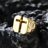 Hollow Cross Stainless Steel Ring | Gthic.com