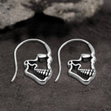 Hollow Skull Stainless Steel Earrings 01 | Gthic.com