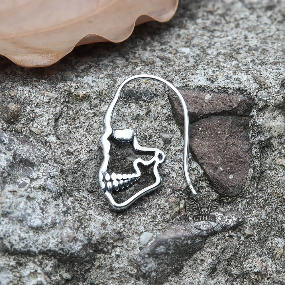 Hollow Skull Stainless Steel Earrings