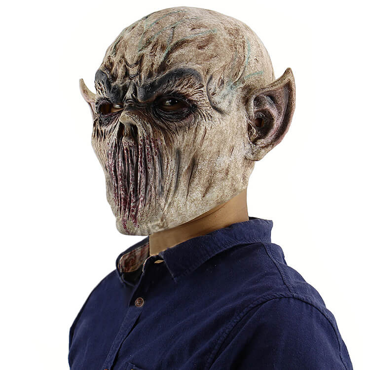 Horror Halloween Headgear Mouth-less Alien Latex Facemask | Gthic.com