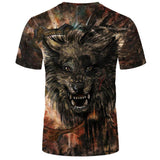 Howling Wolf Polyester T-shirt 02 | Gthic.com