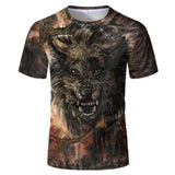 Howling Wolf Polyester T-shirt 01 | Gthic.com