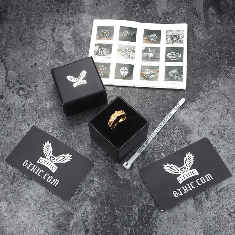 Hugging Angel Wing Stainless Steel Ring