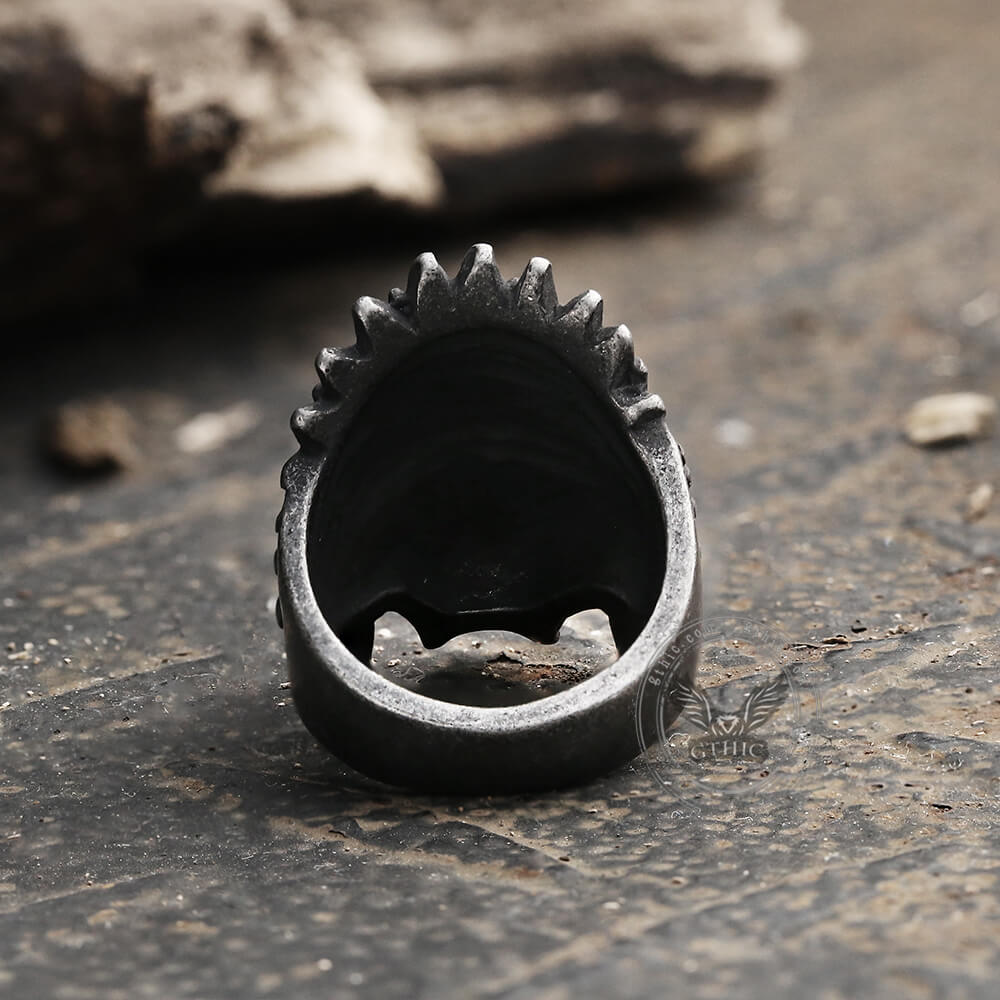 Indian Chief Stainless Steel Skull Ring