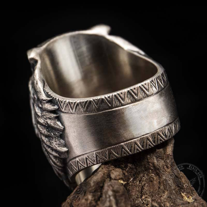 Indian Warrior Bear Head Sterling Silver Ring