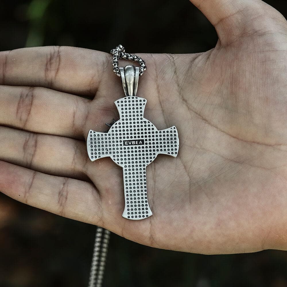 INRI Christian Cross Pure Tin Necklace
