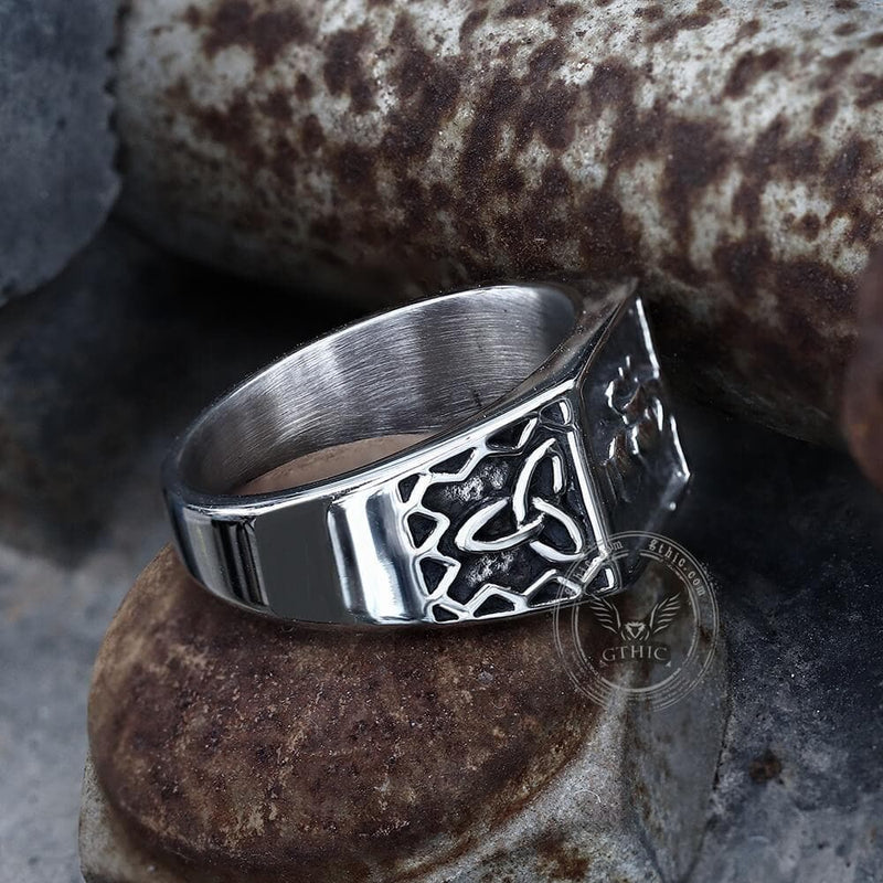 Silver Celtic Knot Ring - Silver Wedding Ring - Fado Jewelry