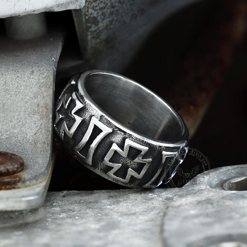 Iron Cross Stainless Steel Ring | Gthic.com