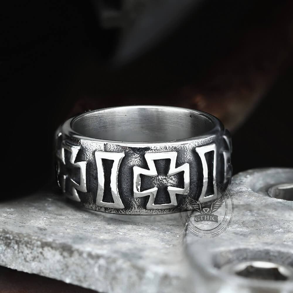 Iron Cross Stainless Steel Ring – GTHIC