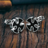Iron Cross Stainless Steel Stud Earrings