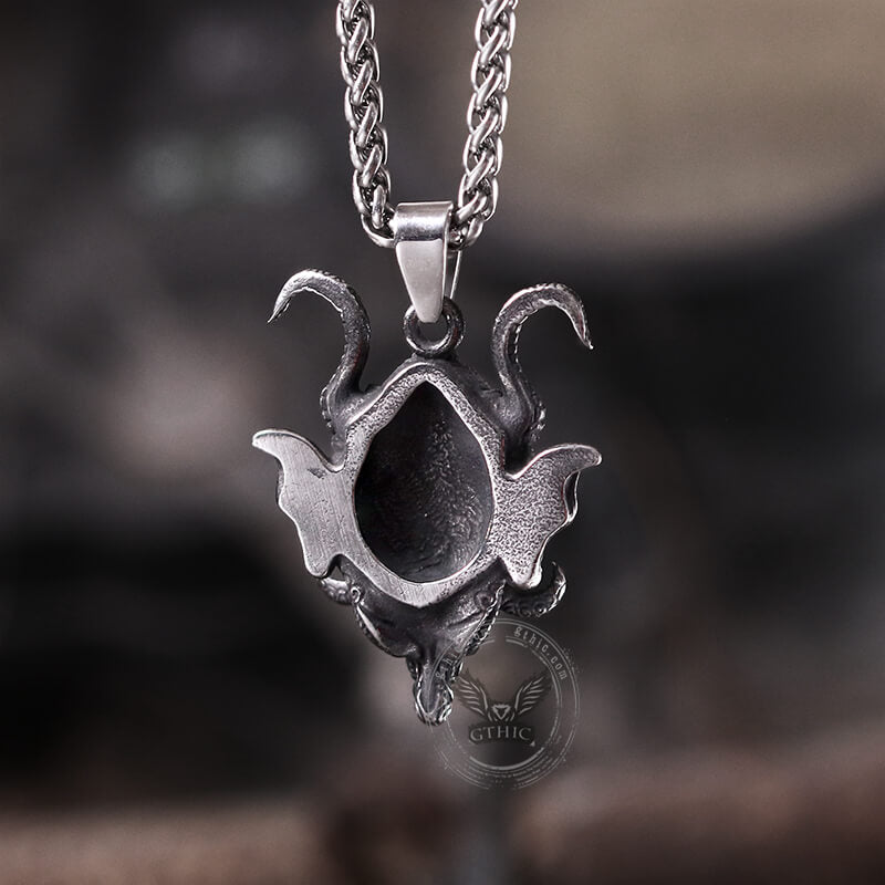 Japanese Demon Oni Stainless Steel Pendant | Gthic.com